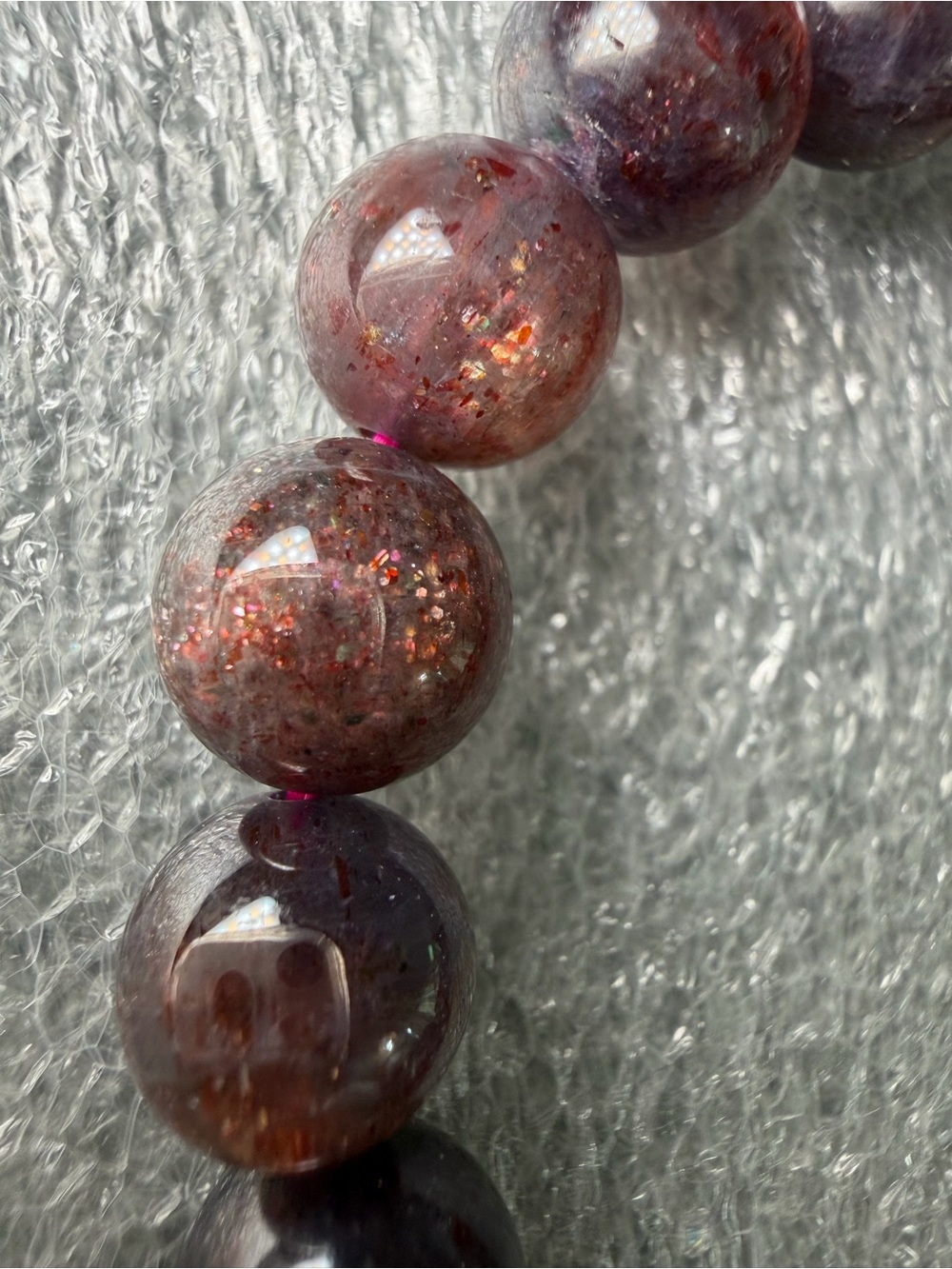 High Quality 10MM Bloodshot Iolite Natural Crystal Bracelet